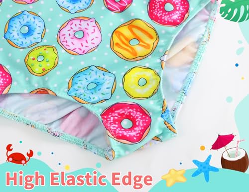 Image of TENVDA Girls Swimsuit Summer Beach Sport Halter Bathing Suits One Piece Swimwear for 2-12 Years Old Kids