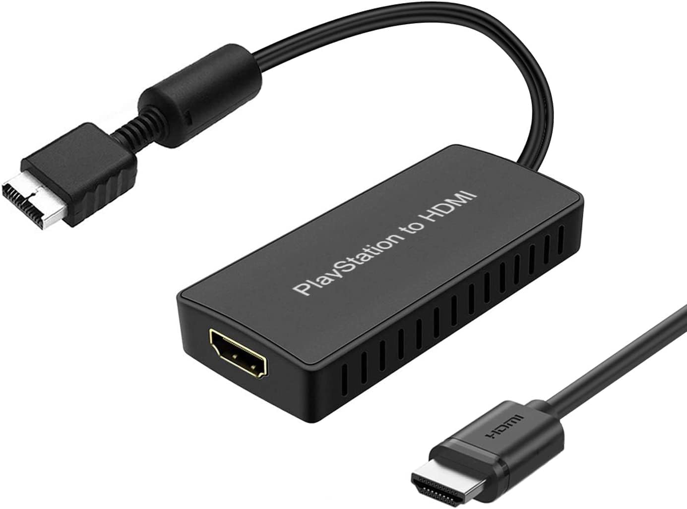 Kaico PS1 HDMI/PS2 AV cable for all Sony PlayStation and PS2 models - Built-in switch to switch between RGB or Component - The PS1 and PS2 to HDMI converter allows any PS