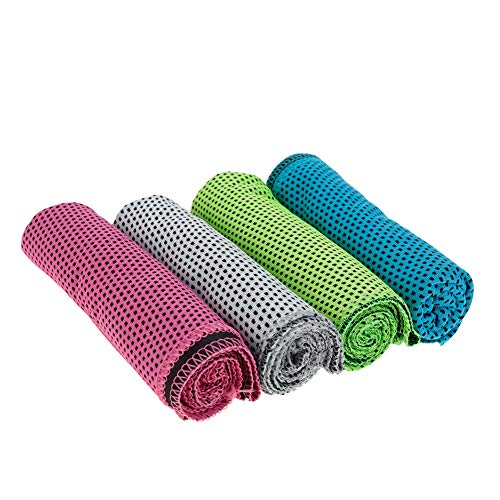 Thursday April, 4 Piezas Toalla Microfibra de Deportes Toalla de Hielo Fría Bufanda de Cuello de Pañuelo de Secado Rápido para Yoga Golf Viajes Gimnasio y Deportes al Aire Libre(Multicolor)