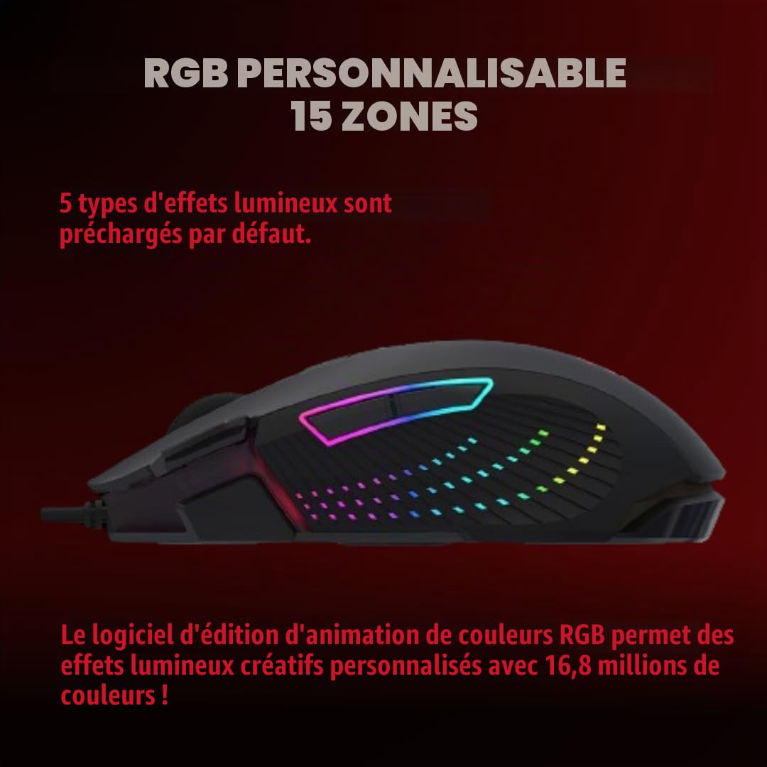 A4Tech Bloody J90S Souris de Jeu – Activée à 4 cœurs – RVB Personnalisable – 8 000 CPI / 150IPS – 6 Modes de Sniper – 2 Boutons de tir supplémentaires – Axe X/Y réglable – Bottes en métal X'Glide
