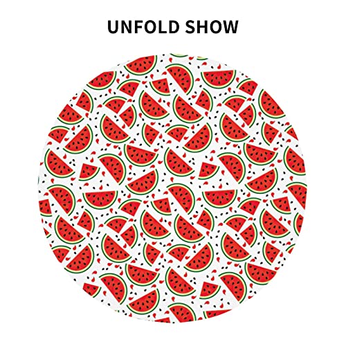 Aportt Watermelon Tablecloth Summer Fruit Round Table Cloths Circular Table Cover Washable Polyester Tabletop For Dining Kitchen Picnic Camping Party Decor 60 Inch #TOP3