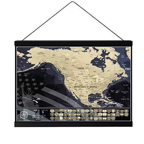 Mapa de rascar con soporte magnético Cover