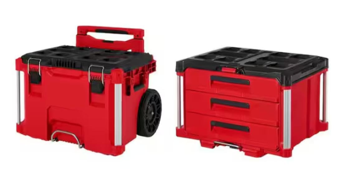 For Milwaukee 48-22-8427-8443 22 in. Rolling Modular Tool Box LP Handleand 22 in. 3 Drawer