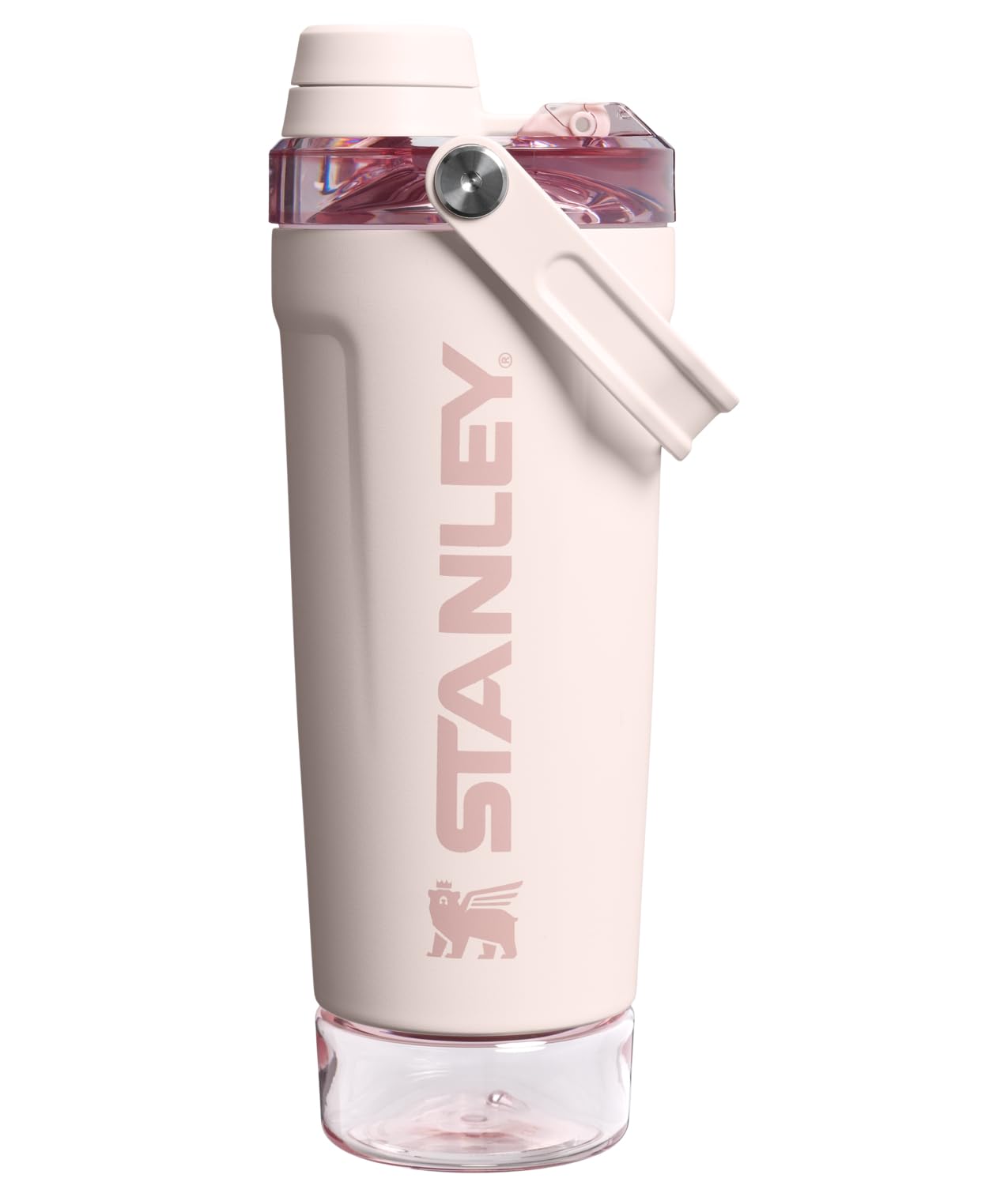 STANLEY Vitalize Shaker Bottle 20 oz Leakproof Insulated Stainless Steel Shaker Cup Base Storage and Twist On Fast