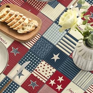 Horaldaily 4th of July Tablecloth 60×84 Inch Rectangular, Veterans Day Decorations Table Cloth American Flag Collage Table Cover Patriotic Party Supplies for Home Dining Room Kitchen Horaldaily 4th of July Tablecloth 6084 Inch Rectangular Veterans Day Decorations Table Cloth American Flag Collage Table Cover Patriotic Party Supplies for Home Dining Room Kitchen