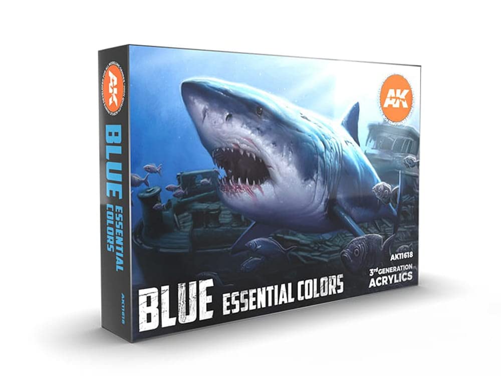 Ak Interactive Blue Ak Acrylics 3Gen Set Ak11618 Essential Colors 3Gen Set (6X17ml)