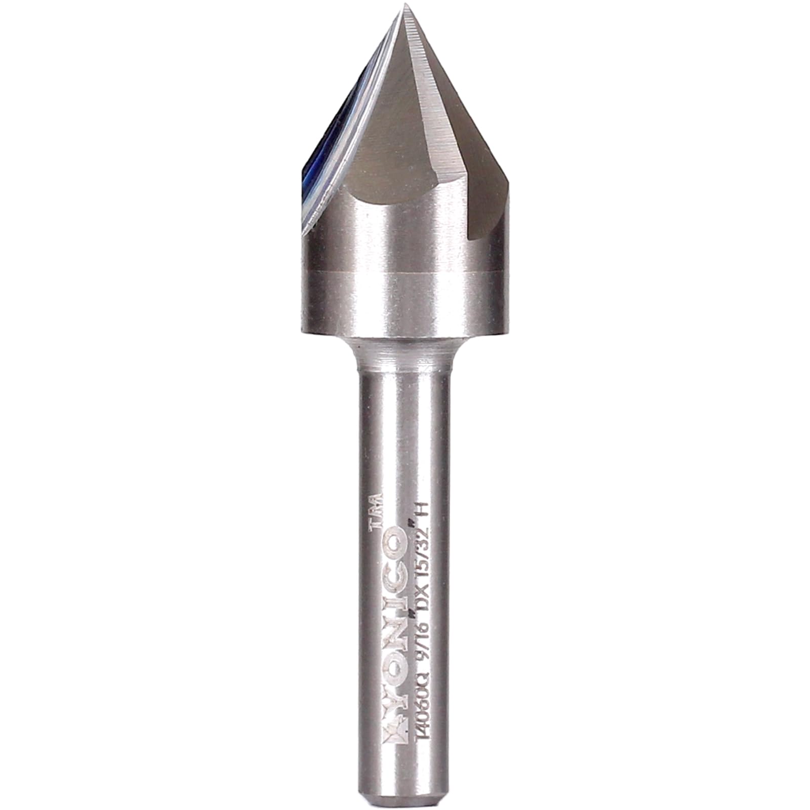 Yonico Solid Carbide V Groove Router Bit 60 Degree 1/4-Inch Shank 14060q
