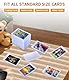 LEAZZLE 12 Stück 35PT Magnetic Card Holder, Sammelkarten Hüllen, Card Saver, UV-Schutz Transparent Karten Sleeves, Kartenhüllen für Pokemon, Yugioh, Magic Karten, Sportkarten Sammlung, Trading Cards