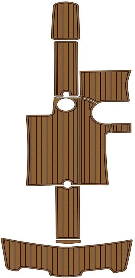 Boat EVA Faux Teak Decking Floor Compatible with 2006-2010 Mastercraft X30 Swim Step Cockpit Version 3 Pad Boat EVA Teak Floor