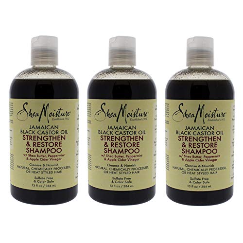 Shea Moisture Jamaican Black Shampoo 13 Ounce (384ml) (Pack of 3)