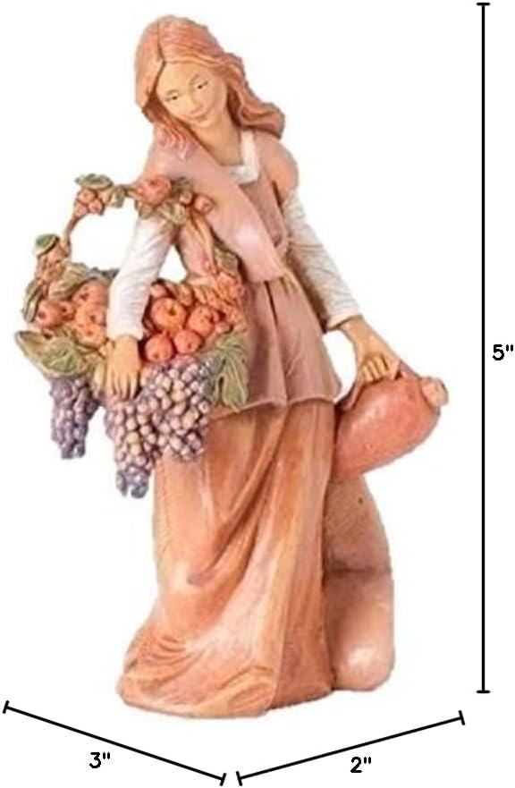 Fontanini by Roman Inc., Bethany The Vineyard Worker, 5" Collection, Nativity Figure and Accessories, Hand Sculpted and Painted (3x2x5) - Image 3