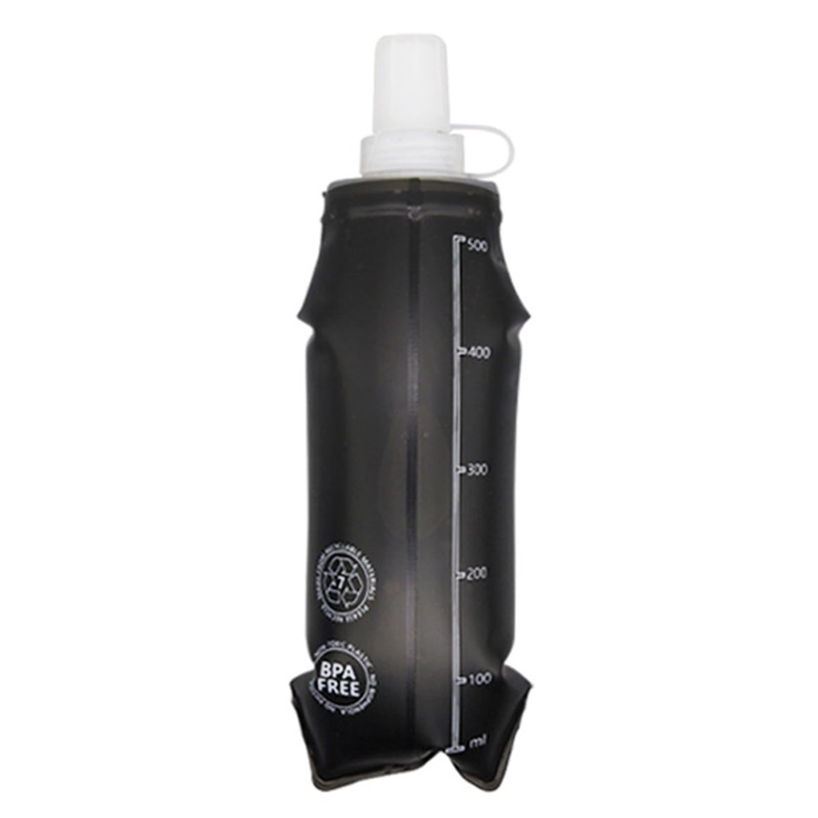 Msioytog Black Water Bottle Outdoor Sport Water Bottle Soft Flask Bottles For Hiking Cycling Climbing Running Folding For Outdoor Camping Hiking Cycling