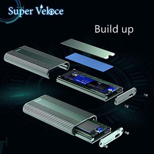 Gabinete M.2 USB 3.2 para SSD NVMe PCIe 2280 miniatura 6