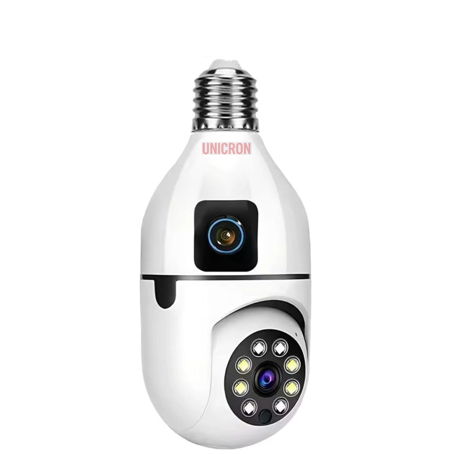 UNICRON Dual Lens 360° Light Bulb WiFi Camera | 4MP Full HD, Auto Tracking, Color Night Vision, Motion Detection, Two-Way Audio, 128GB Support | Smart Dual View Security CCTV (Dual Lens Light Bulb)-picture-21