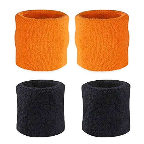 Image of Play2Fit 4 Wristband (2 Pair) Soft Sweatband for All Sport, Stretchable, Sweat Absorbent Supports Wrist Made in India (Multicolor2, 5 Inch)