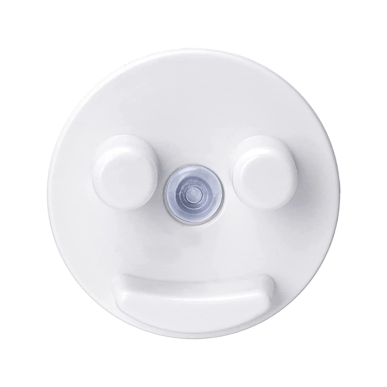 JAGTRADE Suction Cup Sponge Holder Smiling Face Sponge Holders Bathroom Kitchen Sink Organizer Holding Round Sponges Accessories, 7.5x7.5x2.3cm