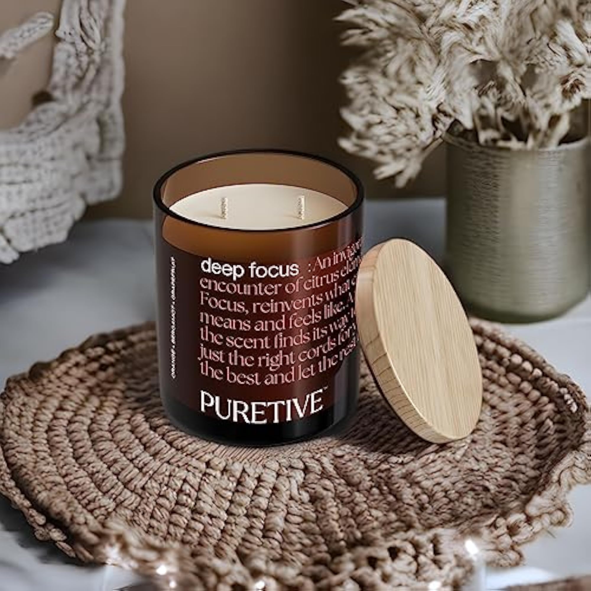 DeepFocus Scented Candle with Orange, Bergamot & Grapefruit