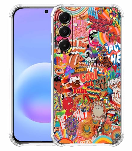 Coque pour Samsung Galaxy A57 style collage trippy esthétique pour l'été
