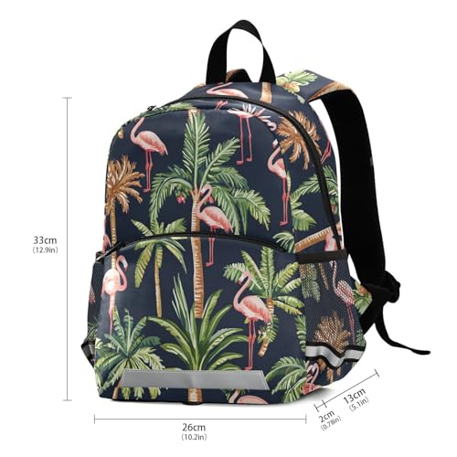 panksolu Palm Tree Pink Flamingo Toddler Backpack for Boys Girls Kids Backpacks Preschool Bag Travel Bag3