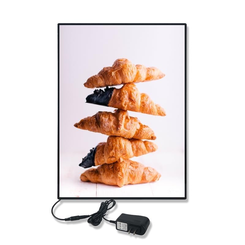 Image of A3 Poster Display Board Outdoor With LED | Glass Desktop Display Holder Wall Mount Vertical Menu Board Sign Holders for School, Office, Hotel, Party, And Menu (A3)