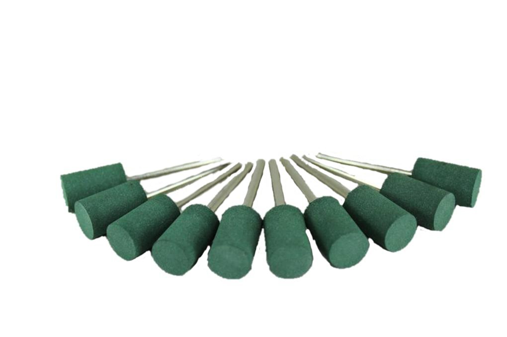 TEMO10 pcs 10mm (3/8 inch) Cylinder RUBBER Rotary Tool Poli