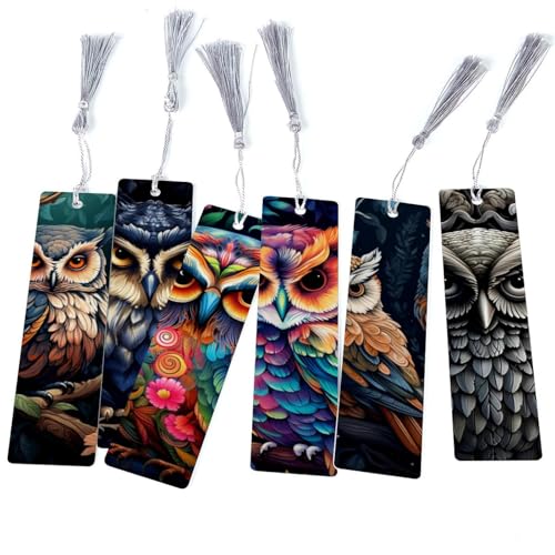 6 marque-pages hibou pour livres : lot d'accessoires de lecture de style