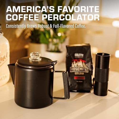 COLETTI Bozeman Black Percolator Coffee Pot — Camping Coffee Pot — America’s Sleekest Percolator – NO Aluminum or Plastic [6 cup] - image 3