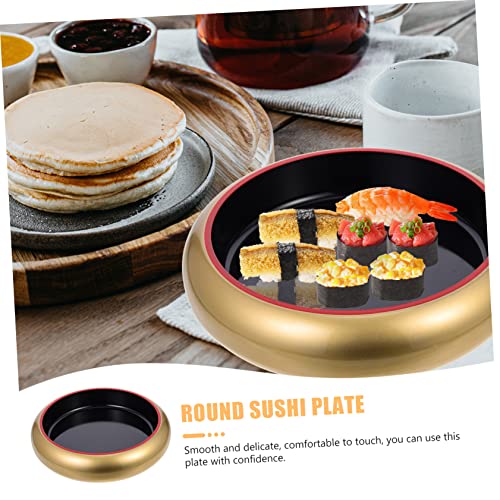 Plato redondo decorativo para sushi y sashimi miniatura 7