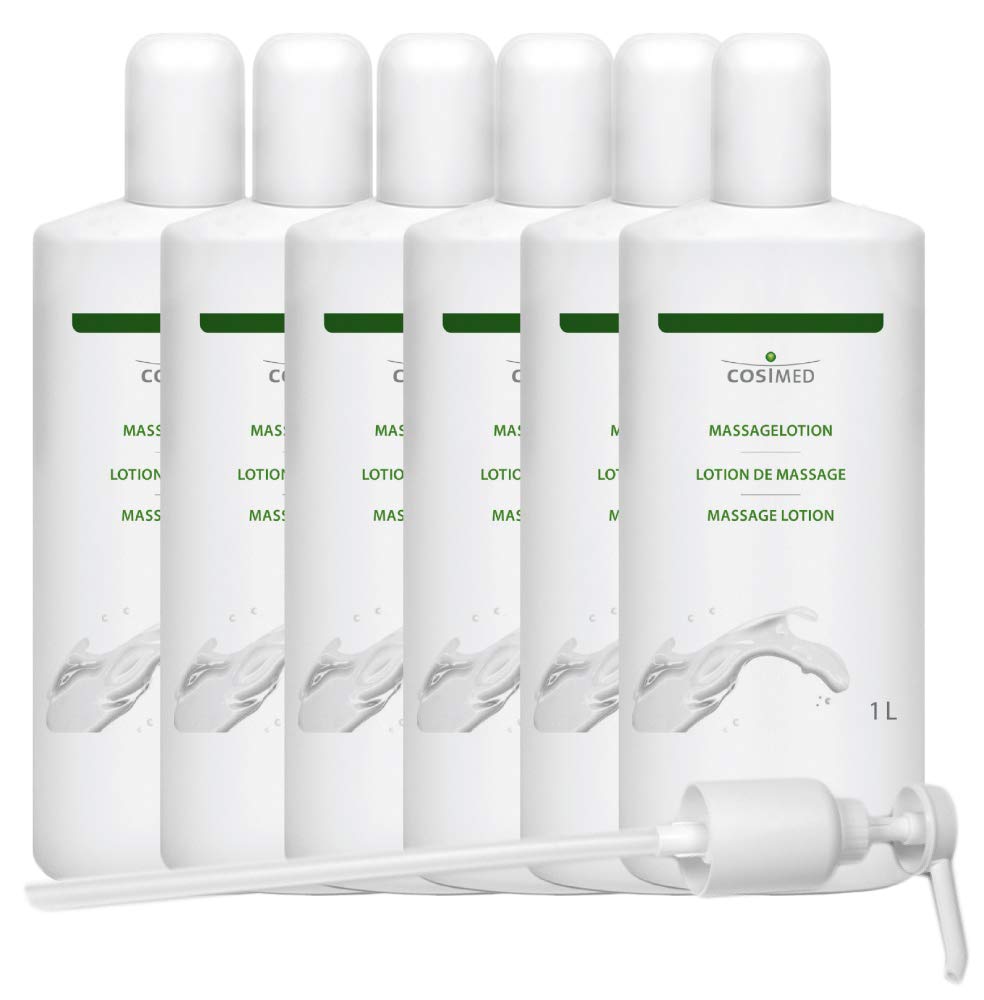 Massagelotion Bundle 1000 ml 6 Flaschen + Dosierpumpe
