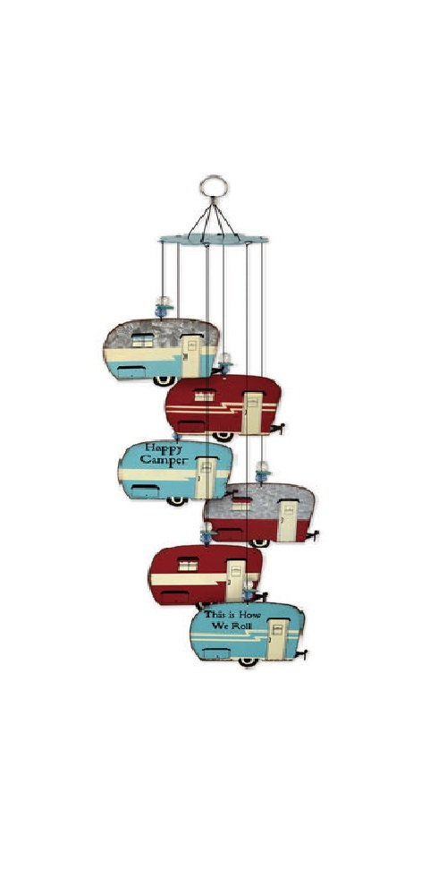 Galvanized Metal Wind Chimes for Camper & Trailer by Sunset Vista Designs