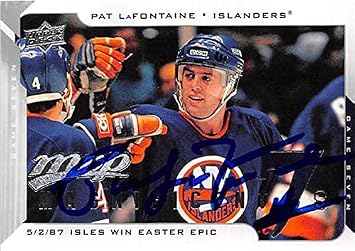 Sports Memorabilia Autograph Warehouse 291646 2008 Upper Deck Pat Lafontaine Autographed Hockey Card - New York Islanders, SC