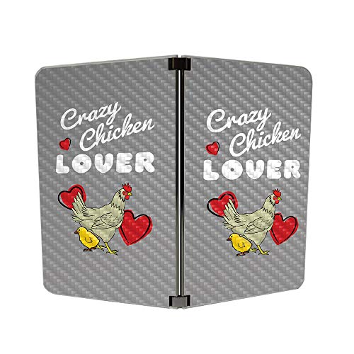 Image of MightySkins Carbon Fiber Skin for Microsoft Surface Duo - Crazy Chicken Lover | Protective, Durable Textured Carbon Fiber Finish | Easy to Apply | Made in The USA