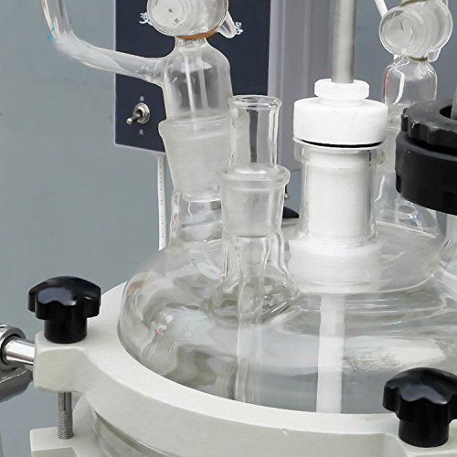 10L High Borosilicate GG3.3 Jacketed chemical double lined glass Reaction vessel w condenser dropping /Reflux flask PTFE Seal