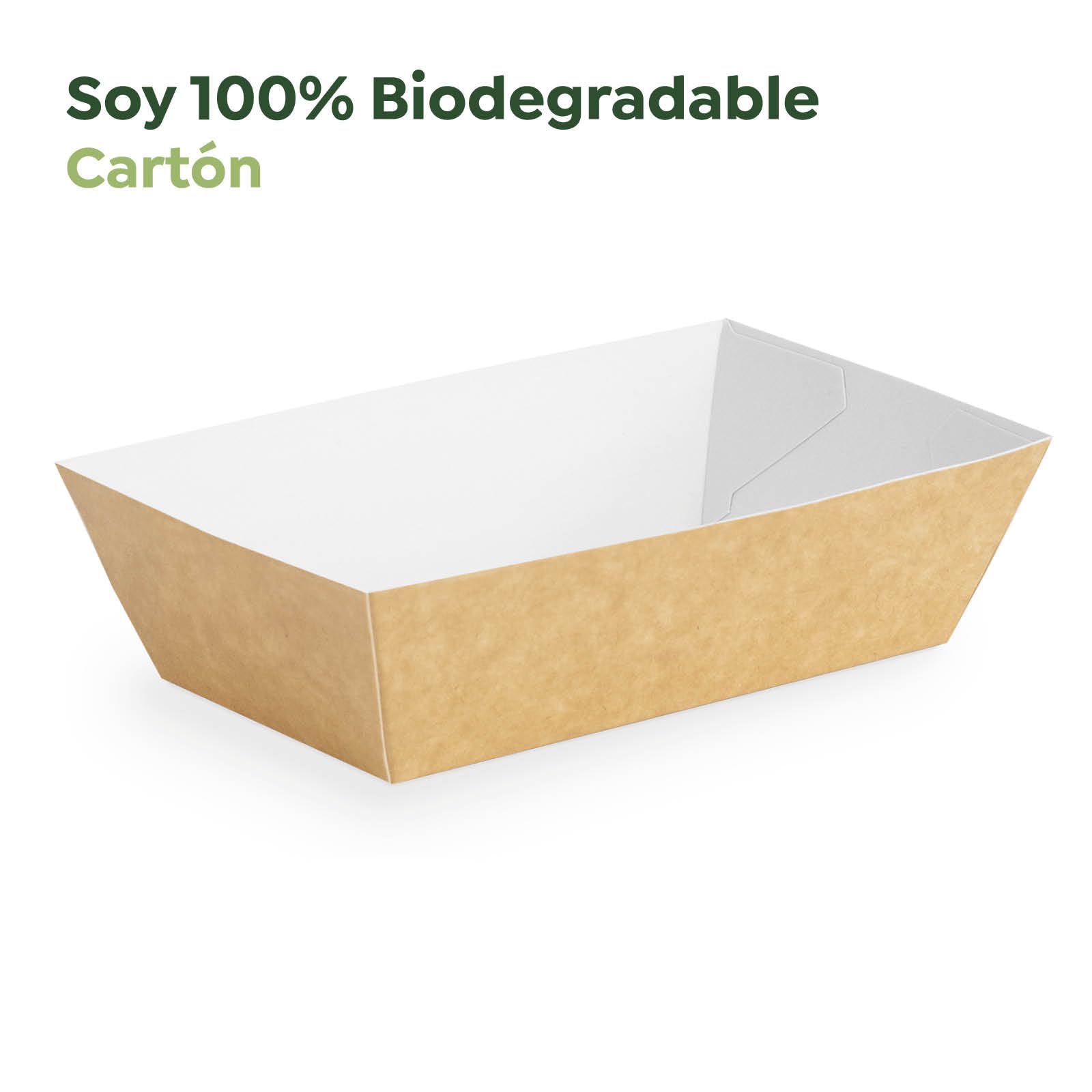 MAXI PRODUCTS - 500 pezzi ciotola in cartone usa e getta - ciotola snack - cibo da asporto - vassoio cartone - pasti caldi e freddi - antipasto monouso -9,5 x 6,5 x 3,5 cm - impilabile