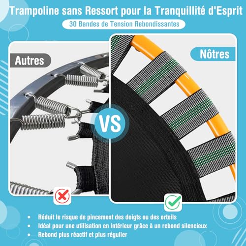 Trampoline enfants pliable 92 cm pour petits espaces intérieurs - 4