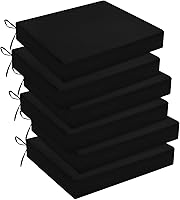 Vista 93 de downluxe - Cojín para asiento, redondo, impermeable, para exteriores e interiores, para patio o jardín, 43 x 41 x 5 cm, amarillo, paquete de 4