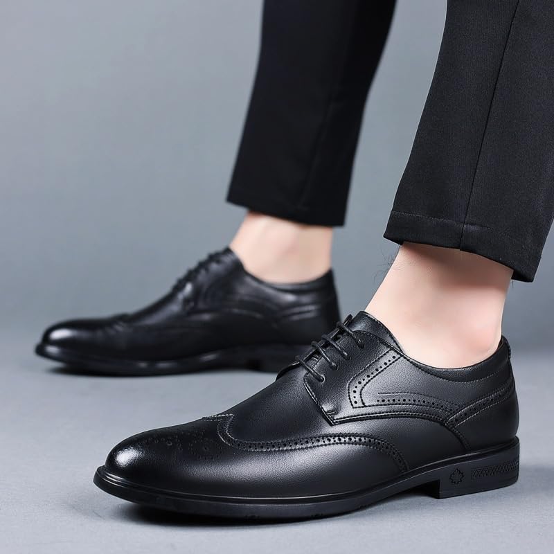 Dress Oxford Shoes for Men Classic Lace-up Formal Tuxedo Shoes Fashion Black Brown Dress Shoes Mens Business Shoes PU Leather Oxford Social Luxury Shoes Boys Prom Casual Footwear Pointed Toe2