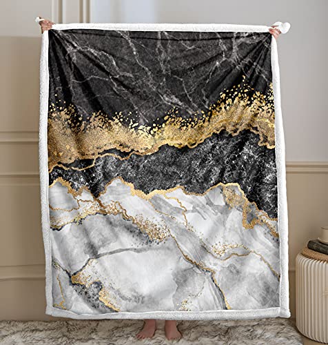grey and gold throw