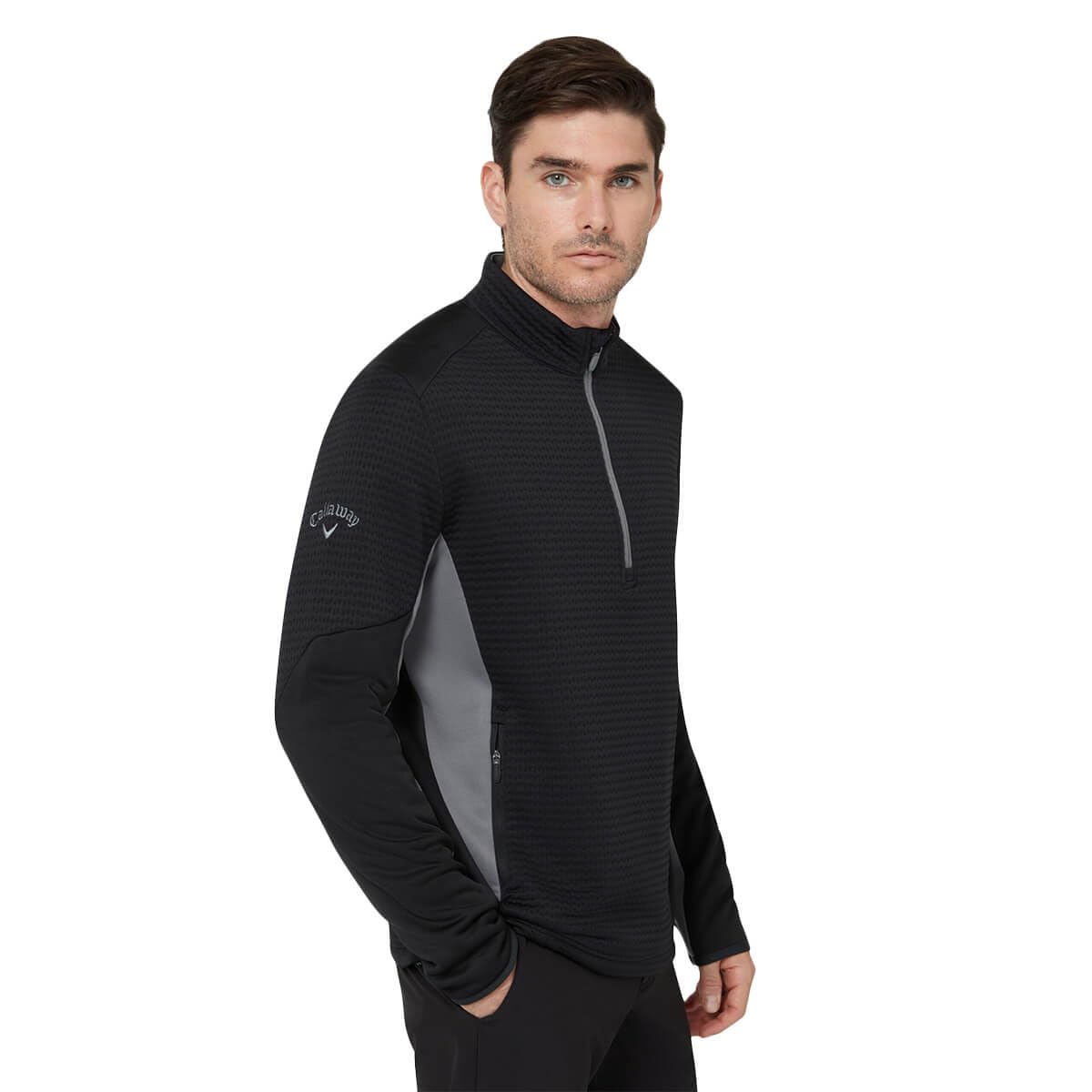 Callaway Golf Suéter Texturizado elástico SwingTech de Peso Medio para Hombre