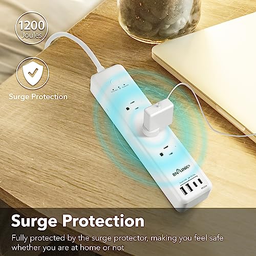 Bn-Link Smart Power Strip Compatible With Alexa Google Home, Smart Plug Wifi Outlets Surge Protector With 4 Usb 3 Charging Port Multi Plug Extender,15A #TOP4