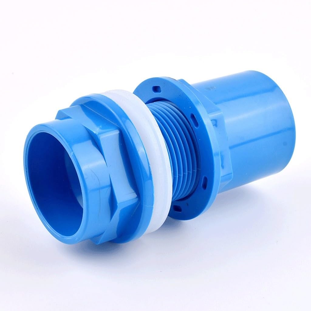 10 pz PVC Acquario Butt Fish Tank Tubo di Drenaggio Connettore, for Addensare UPVC Tubo di Scarico Adattatore di Ingresso Uscita Giunti (Color : Inner dia 50mm, Size : 10pcs)