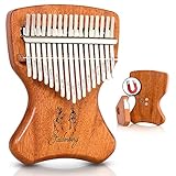 ZAIDENBERG Kalimba 17 Keys Thumb Piano With Unique Design and Exclusive Magnetic Stand, Authentic African Mbira Made of Quality Solid Mahogany Wood, An Extraordinary Musical Instrument for the Soul.