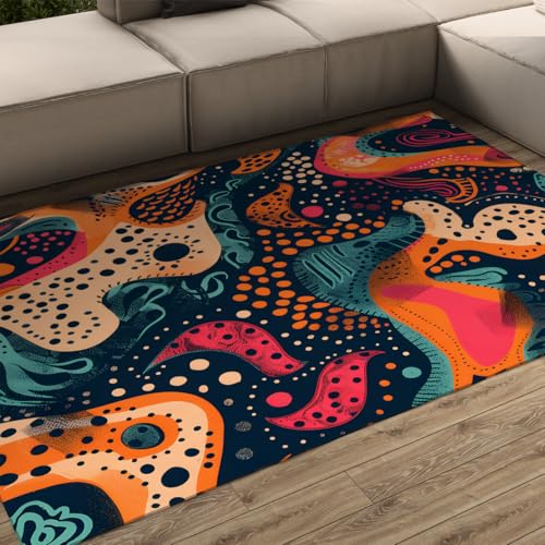 Tapis de salon 160x230cm rectangulaire lavable à poils bas Bohemi