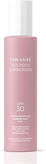 Tan-Luxe Sci-Tech Sunscreen Marine Mist Body, Clear, Lightweight Body Sunscreen Spray With Solar Adapt Technology, Water-Resistant, Reef Safe, Vegan, 6.76 fl. oz/200 ml Bottle