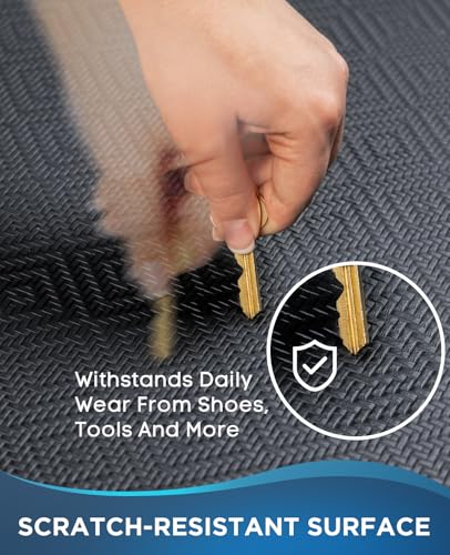 Ophanie Kitchen Mats for Floor, 3/4 inch Thick, 20x39 Anti Fatigue Cushioned Mat, Kitchen Rugs, Waterproof, Comfort Ergonomic Standing Mat for Office, Home, Sink, Black Non-Slip Ridged Bottom - Image 6