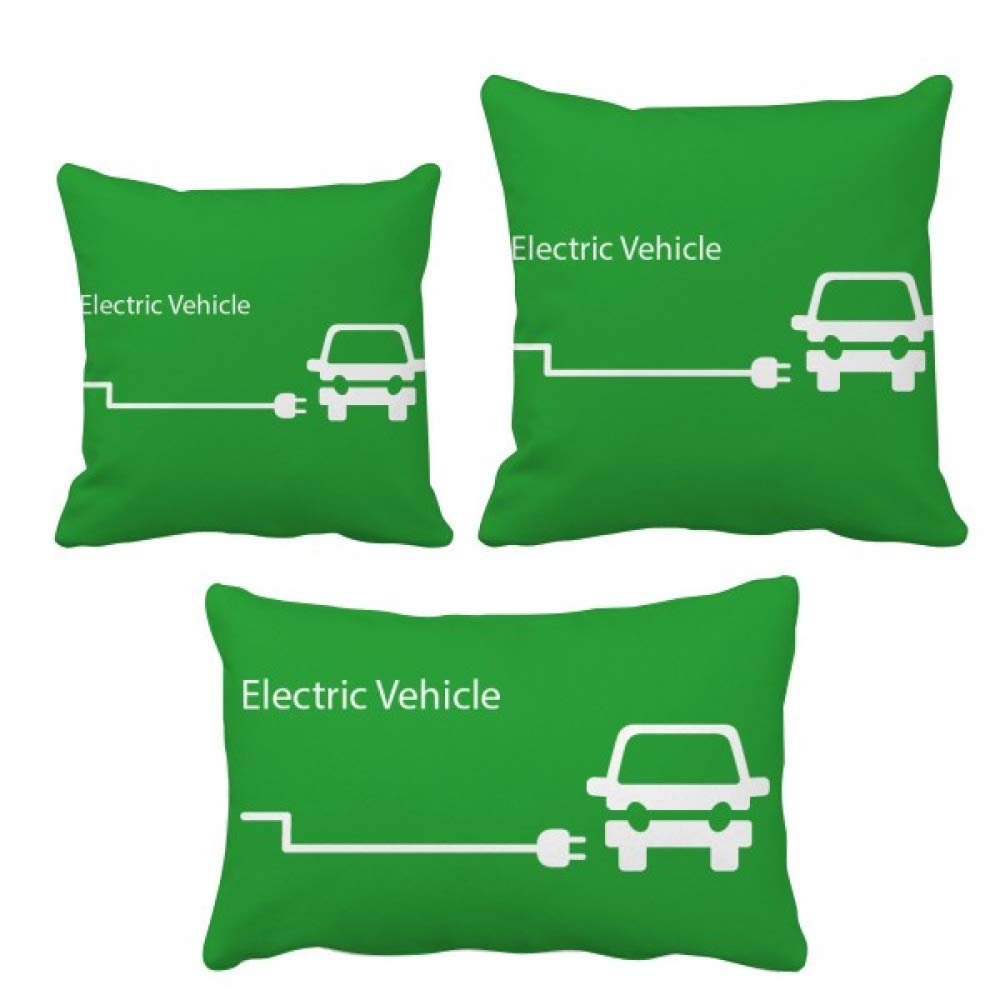 DIYthinker Laden von Plug Energy Vehicles Schutz der Umwelt Werfen Kissen Set Einfügen Kissen Abdeckung Home Sofa Dekor Geschenk