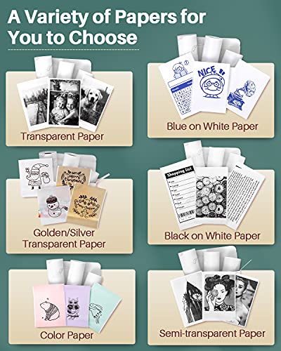 Phomemo M02 Miniprinter, fotoprinter voor smartphones, bluetooth, stickers, geleverd met 3 rollen plakpapier, te… - Image 7