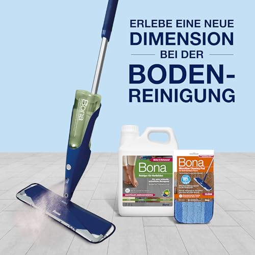 Bona Reiniger für Hartböden, Bodenreiniger Fliesen, Stein Fliesen und Laminatreiniger, Nachfüllkanister 4 L, Laminatreiniger streifenfrei, Laminat Reinigungsmittel
