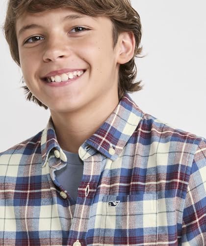 Image of vineyard vines Boys' Boys' Muskeget Plaid Vineyard Flannel Shirt