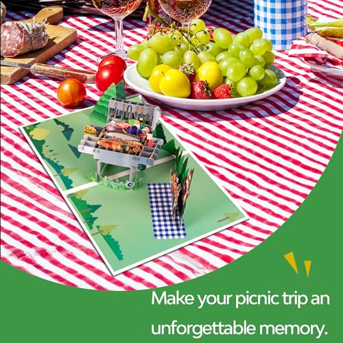 Magic Ants 3D Barbecue Pop-Up Card, Fun Grill Design with Burgers, Hot Dogs, and Picnic Scene - Image 2